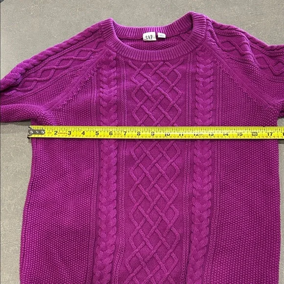 GAP Fuchsia Cable Knit Sweater - Picture 5 of 6